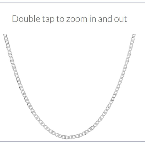 JTV Sterling Silver 2.3mm Flat Textured Valentino 20 Inch Chain NEW - Picture 4 of 4